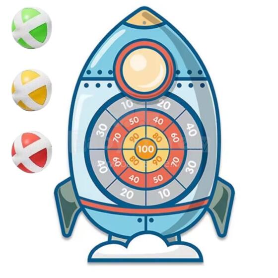 WOOPIE Dexterity Game with Velcro Darts Rocket Target