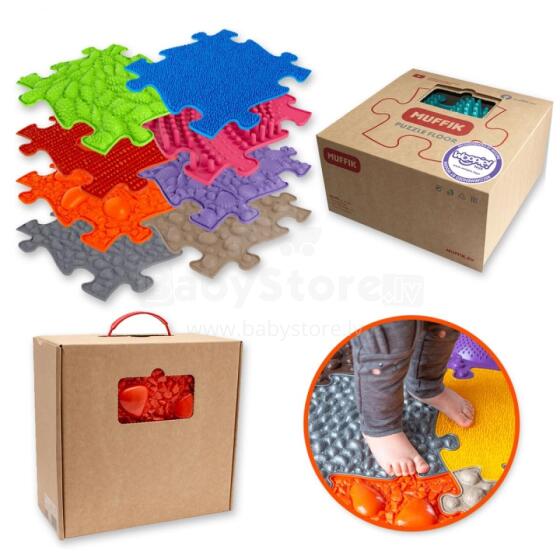 WOOPIE Sensory Orthopedic Mat Puzzle 8 pcs. VERSION-1A