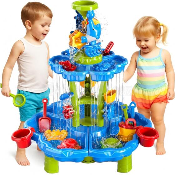 WOOPIE Water Table 2in1 Sandbox Fountain XXL Aquapark with Dolphin