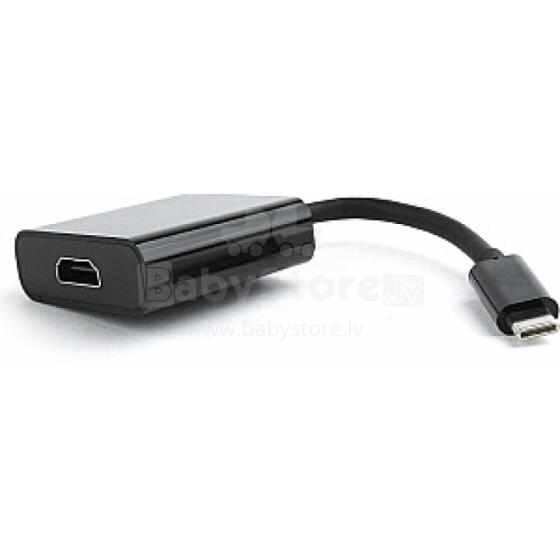 Адаптер USB Gembird USB-C HDMI, 0.15м, Czarny (A-CM-HDMIF-01)