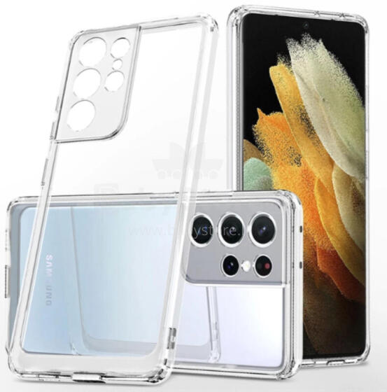 Fusion Precise Case 2mm izturīgs silikona aizsargapvalks Samsung S908 Galaxy S22 Ultra caurspīdīgs