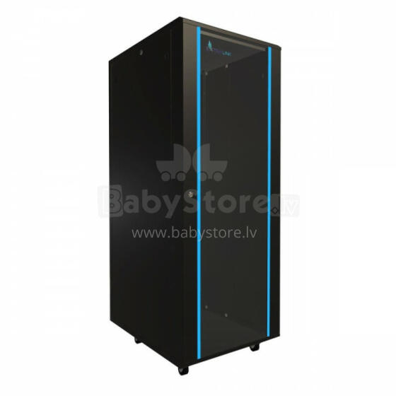 Rack skapis 32U 600x800mm, melns, stāvošs