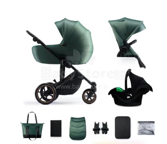 KINDERKRAFT Multifunctional Stroller 3in1 PRIME 2 MINK PRO Dark Green