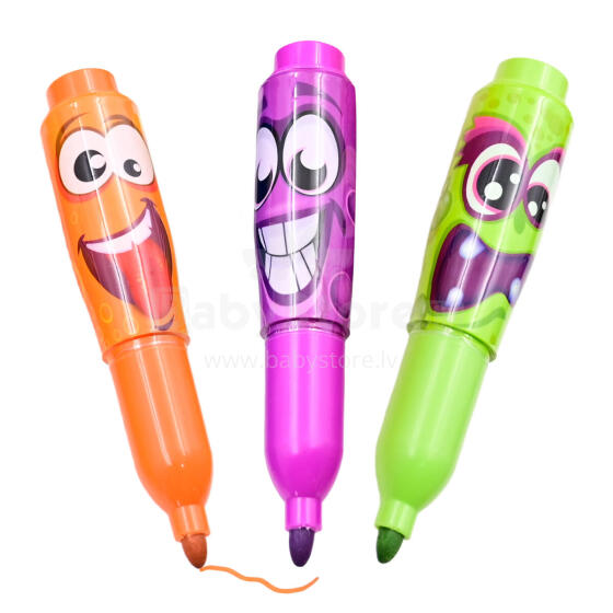SCENTOS ST 10498 Scented Markers - Funny Faces 3 pcs