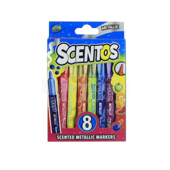 SCENTOS ST 40695 Scented Markers - Metallic 8 pcs