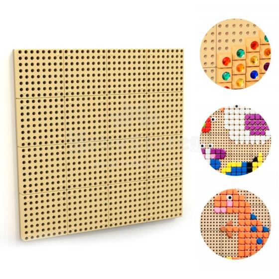 MASTERKIDZ Wall Panel Educational STEM Board + Mounting Panel 80 x 80 (cm)