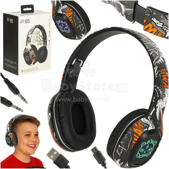 Ikonka Art.KX3142 Bluetooth bezvadu austiņas Gaming Sport melnas