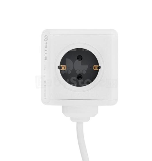 Tellur Power Cube Extended, Power strip 4 Outlets + 2xUSB ports, 1.5m cable white