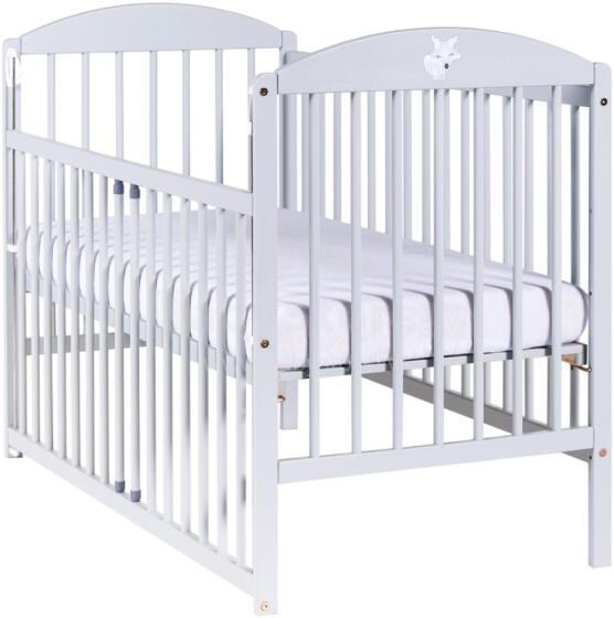DREWEX Crib LISEK light gray drop side