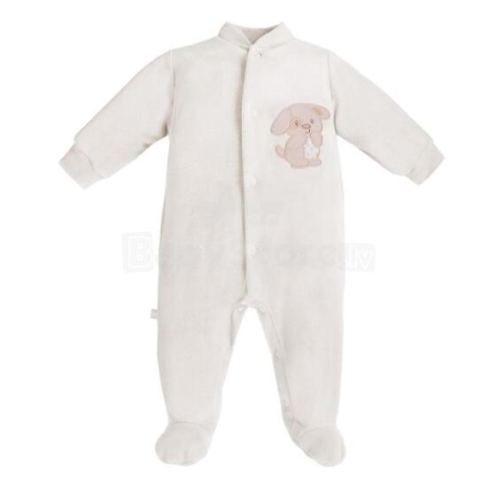 EWA 930064 NEWBORN Velour Romper Ecru 62