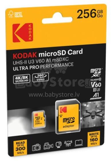 Kodak mSD 256GB UHS-II U3 A1 V60 Ultra Pro EKMSDM256GUHS2V1K