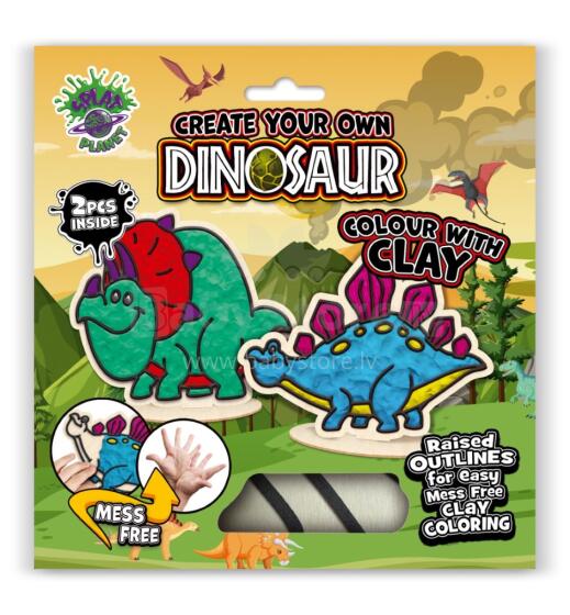 Splat Planet Creative Modeling Clay Set with Wooden Dinosaurs