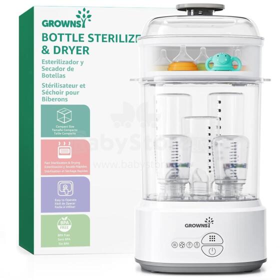 Grownsy Baby Sterilizer 4 in 1 Art.257146 GROWNSY Baby Bottle Sterilizer, Bottle Sterilizer/Bottle Dryer/Quick Dry/Baby Supplies Sterilizer 4-in-1