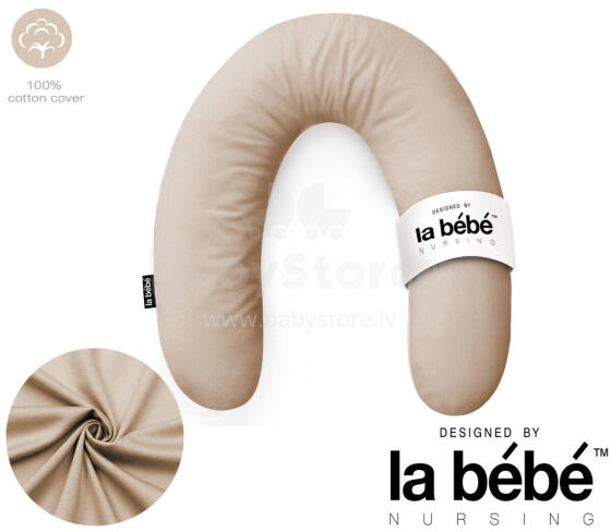 La Bebe™ Rich Maternity Pillow Art.215994 Beige caramel Nursing Pillow 30x104 cm