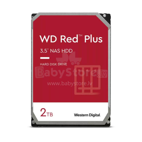 WD Red Plus 2TB 3,5 collu SATA WD20EFPX cietais disks