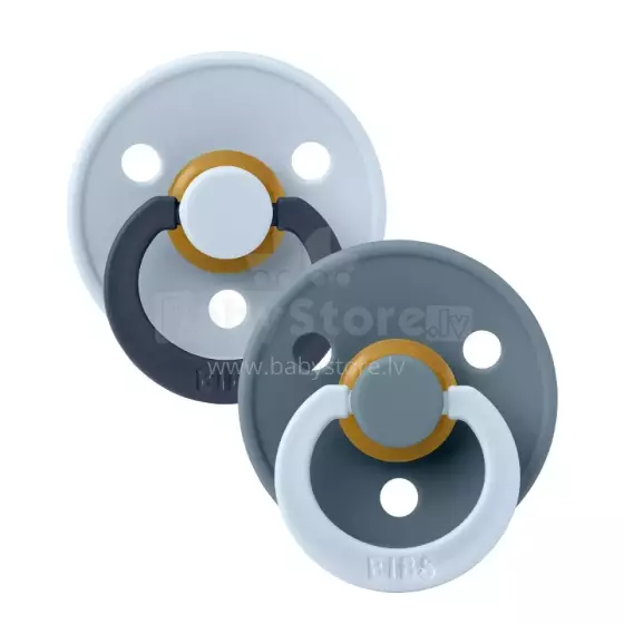 Bibs Studio Colour Round Art.257315 Blue Petrol Pacifier, 100% natural  18+  (2pcs)