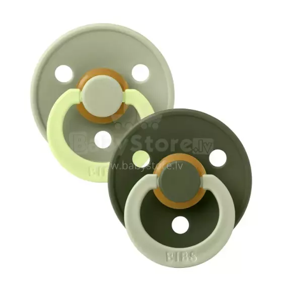 Bibs Studio Colour Round Art.257320 Hunter Green  Pacifier, 100% natural  0-6  (2pcs)