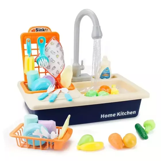 Play Sink Toy Art.257370 Blue  Kitchen sink with accessories