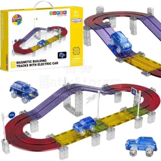 WOOPIE Magnetic Racing Track + Car 76 pcs