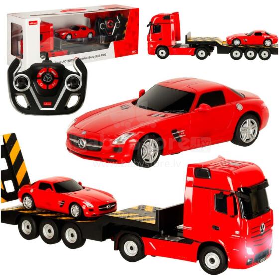 Ikonka Art.KX3530 RC auto 1:26 Mercedes-Benz Actros sarkans
