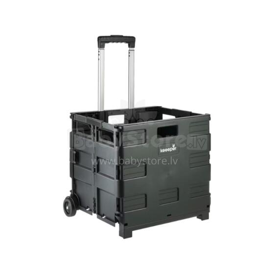Foldable shopping cart with load capacity up to 35kg Olli 65L 42x40.5x38cm black