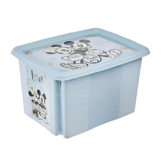 Box with lid 30L Karolina &amp;quot;Mickey Mouse&amp;quot; 45x35x27cm blue