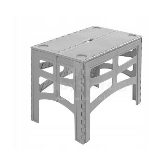 Folding outdoor table L with load capacity up to 80kg Timo 70x45x55cm gray
