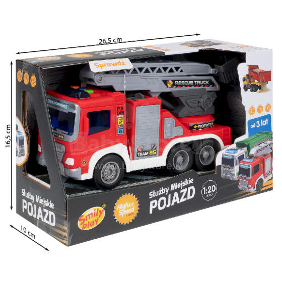 SMILY PLAY SP85154 Municipal Services Vehicle Fire Truck