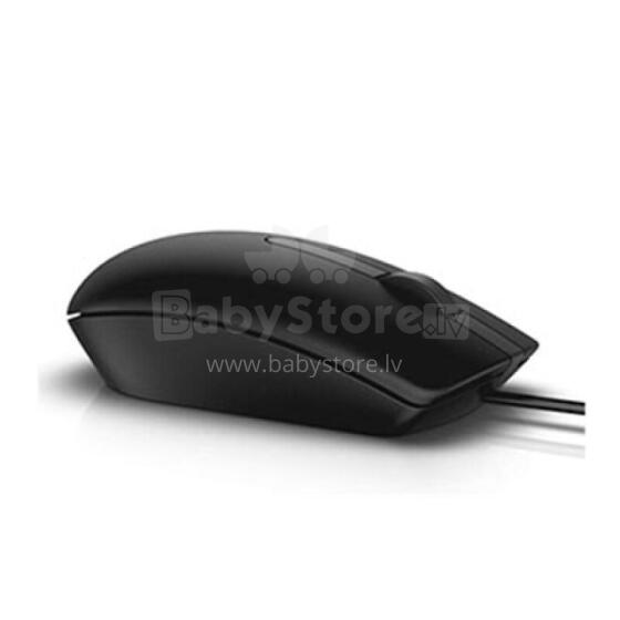 Dell Optical Mouse MS116 Cable, Black, USB 2.0, Black
