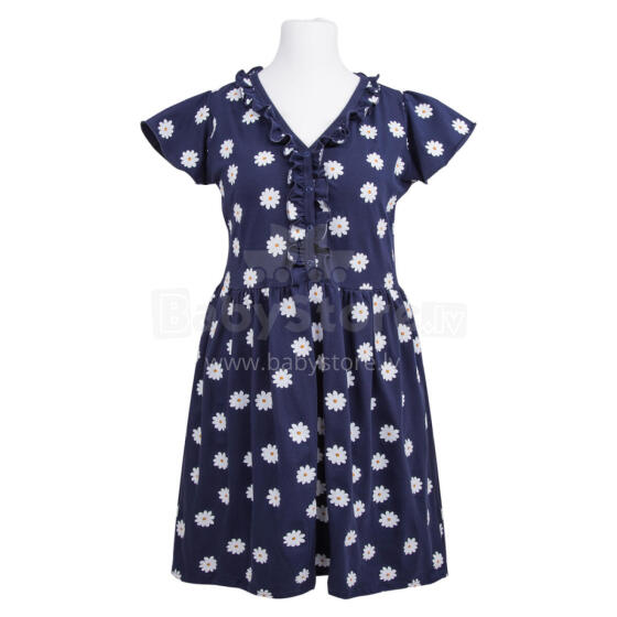EWA 970422 LINDA Мaternity Shirt Navy Blue Daisies S
