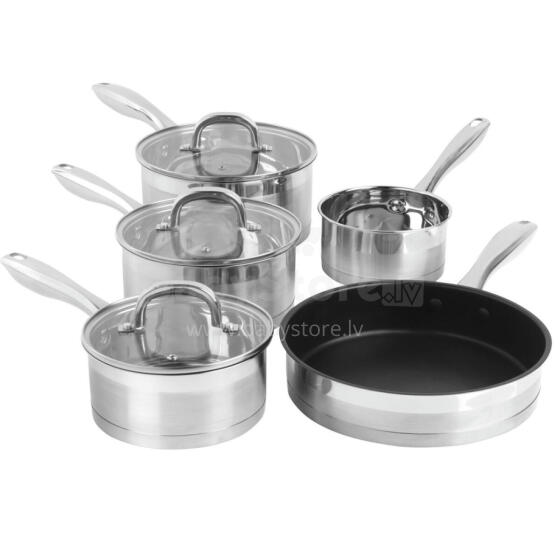 Salter BW06746EU7 Timeless Collection Stainless Steel 5 Piece Pan Set