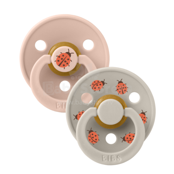 Bibs Studio Colour Ladybug Art.258807 Blush Soothers 18 m.