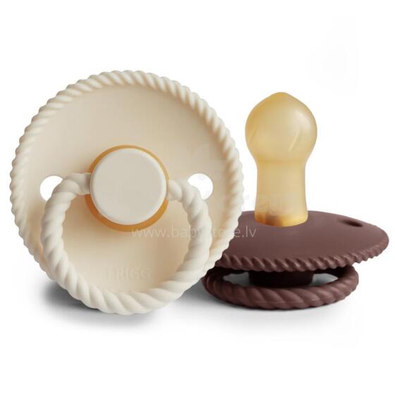 Frigg Limited Autumn Collection Latex Art.101515 Cream/Cocao Pacifier (nipple) made of 100% natural rubber 6-18 months (2 pcs.)