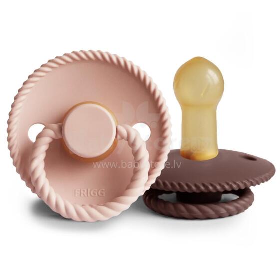 Frigg Limited Autumn Collection Latex Art.101514 Blush/Cocao Pacifier (nipple) made of 100% natural rubber 6-18 months (2 pcs.)