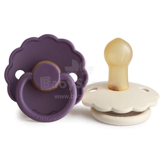 Frigg Daisy Round Latex Art.101934 Violet Dream/Dream Pacifier (nipple) made of 100% natural rubber 0-6 months (2 pcs.)