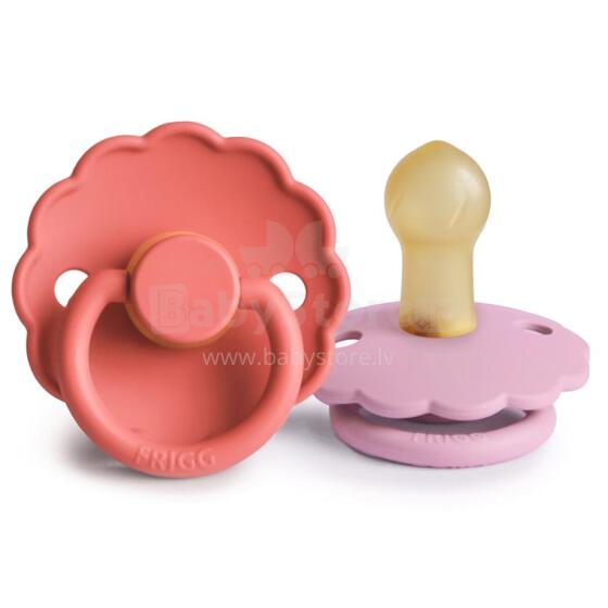 Frigg Daisy Round Latex Art.101598 Poppy/Lupine Pacifier (nipple) made of 100% natural rubber 6-18 months (2 pcs.)