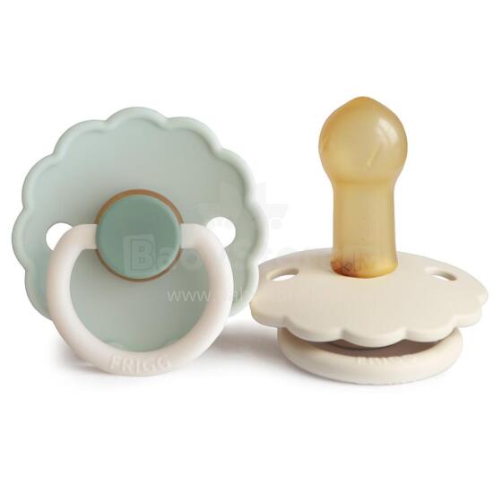 Frigg Daisy Round Latex Art.102026 Little Darling/Cream Pacifier (nipple) made of 100% natural rubber 6-18 months (2 pcs.)