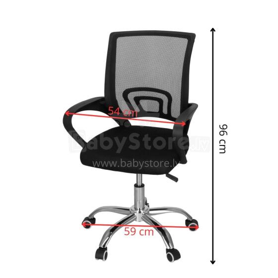 Springos HF0017 Office Chair, black eco‑leather