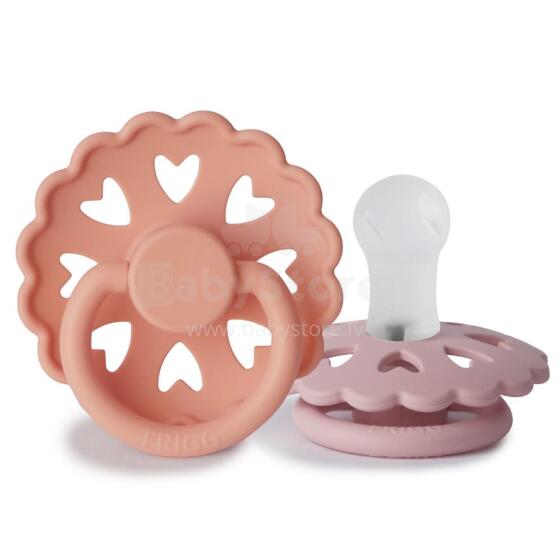 Frigg Fairytale Round Silicone Art.100148 The Princess and the Pea/Thumbelina Pacifier (nipple) made of 100% natural rubber 6-18 months (2 pcs.)