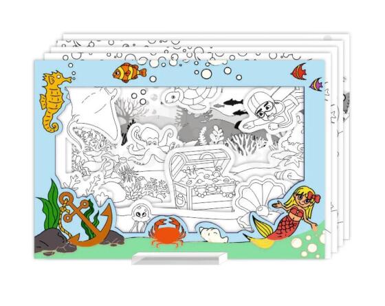 3D pildi joonistuskomplekt Ookean
