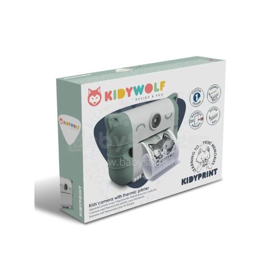 KIDYWOLF instant camera with thermal printing Kidyprint, KIDYPRINT-GR