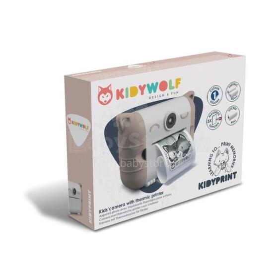 KIDYWOLF instant camera with thermal printing Kidyprint, KIDYPRINT-PE
