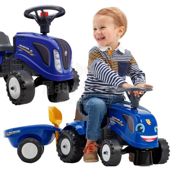 FALK Baby New Holland Blue Tractor with Trailer + from 1 year