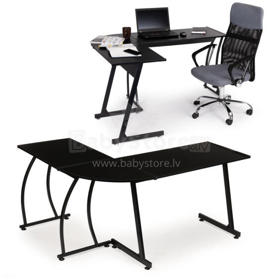 Gaming office corner desk LOFT school table black