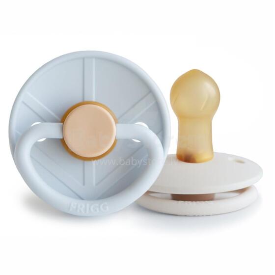 Frigg Little Viking Round Latex  Art.101540 Knud Sigrid Pacifier (nipple) made of 100% natural rubber 0-6 months (2 pcs.)