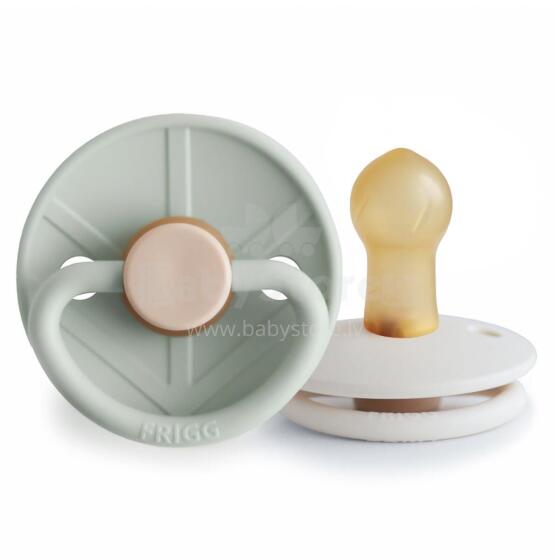 Frigg Little Viking Round Latex  Art.101538 Holger/Sigrid Pacifier (nipple) made of 100% natural rubber 0-6 months (2 pcs.)