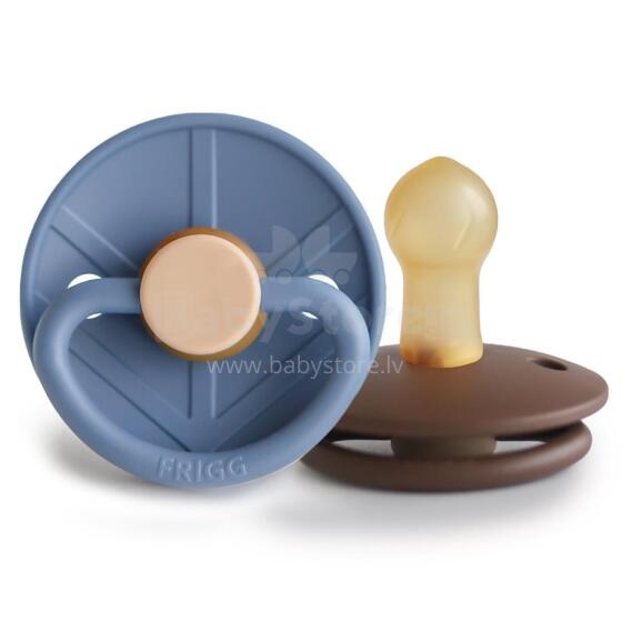 Frigg Little Viking Round Latex  Art.1101539 Harald/Bjorn  Pacifier (nipple) made of 100% natural rubber 0-6 months (2 pcs.)