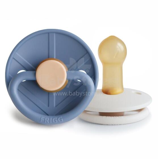 Frigg Little Viking Round Latex  Art.101544 Harald/Sigrid Pacifier (nipple) made of 100% natural rubber 6-18 months (2 pcs.)