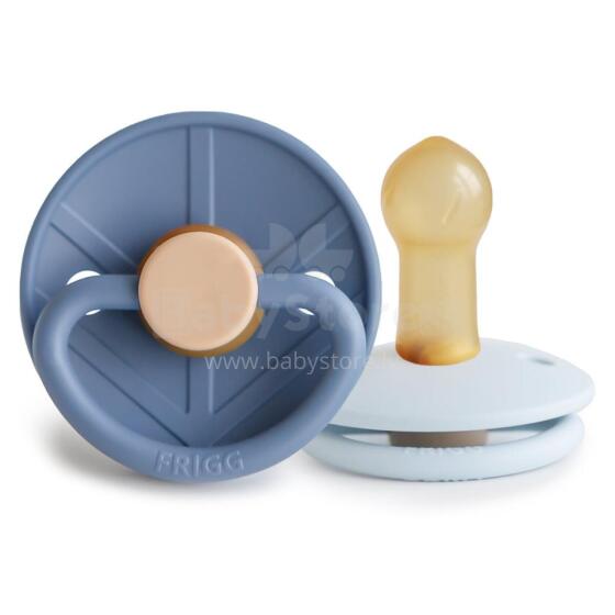 Frigg Little Viking Round Latex  Art.101543 Harald/Knud Pacifier (nipple) made of 100% natural rubber 6-18 months (2 pcs.)