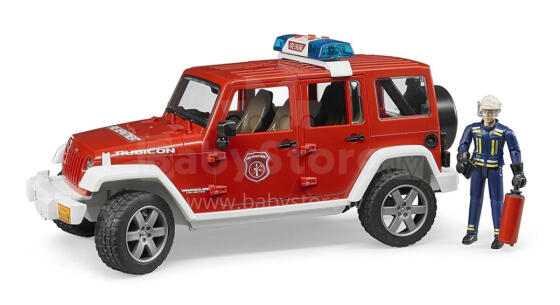 BRUDER 1:16 Jeep Wrangler fire department vehicle with fireman, 02528